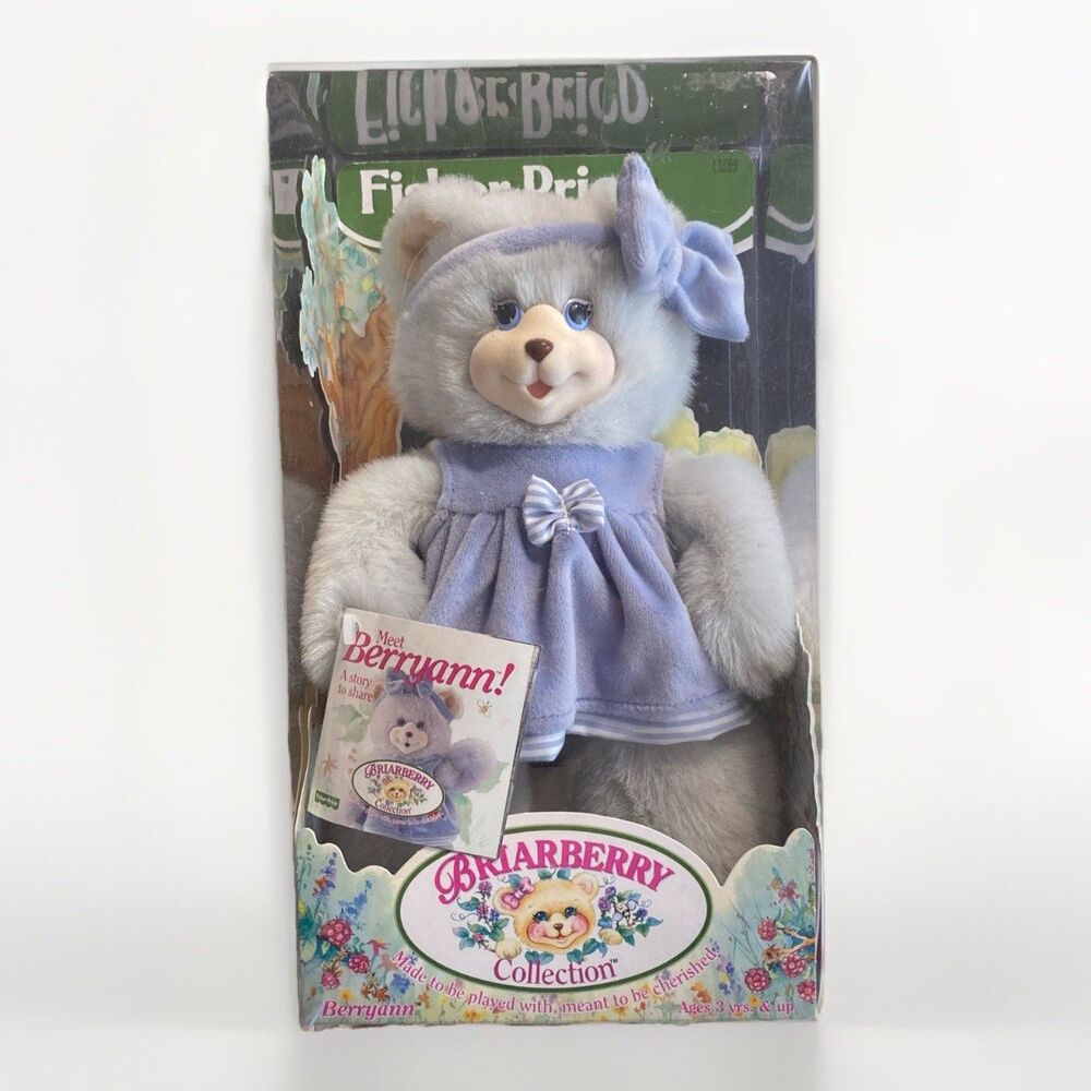 Berryman Bear Briarberry Signature Collection NIB Purple Dress Fisher Price 1998